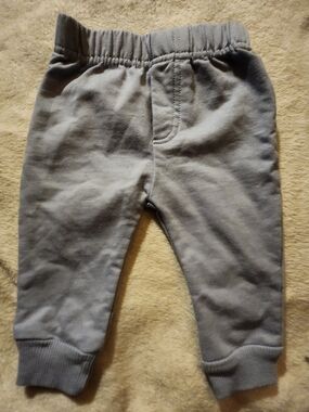 Chickpea Kids Light Gray Elastic-Waist Cotton Dress Pants